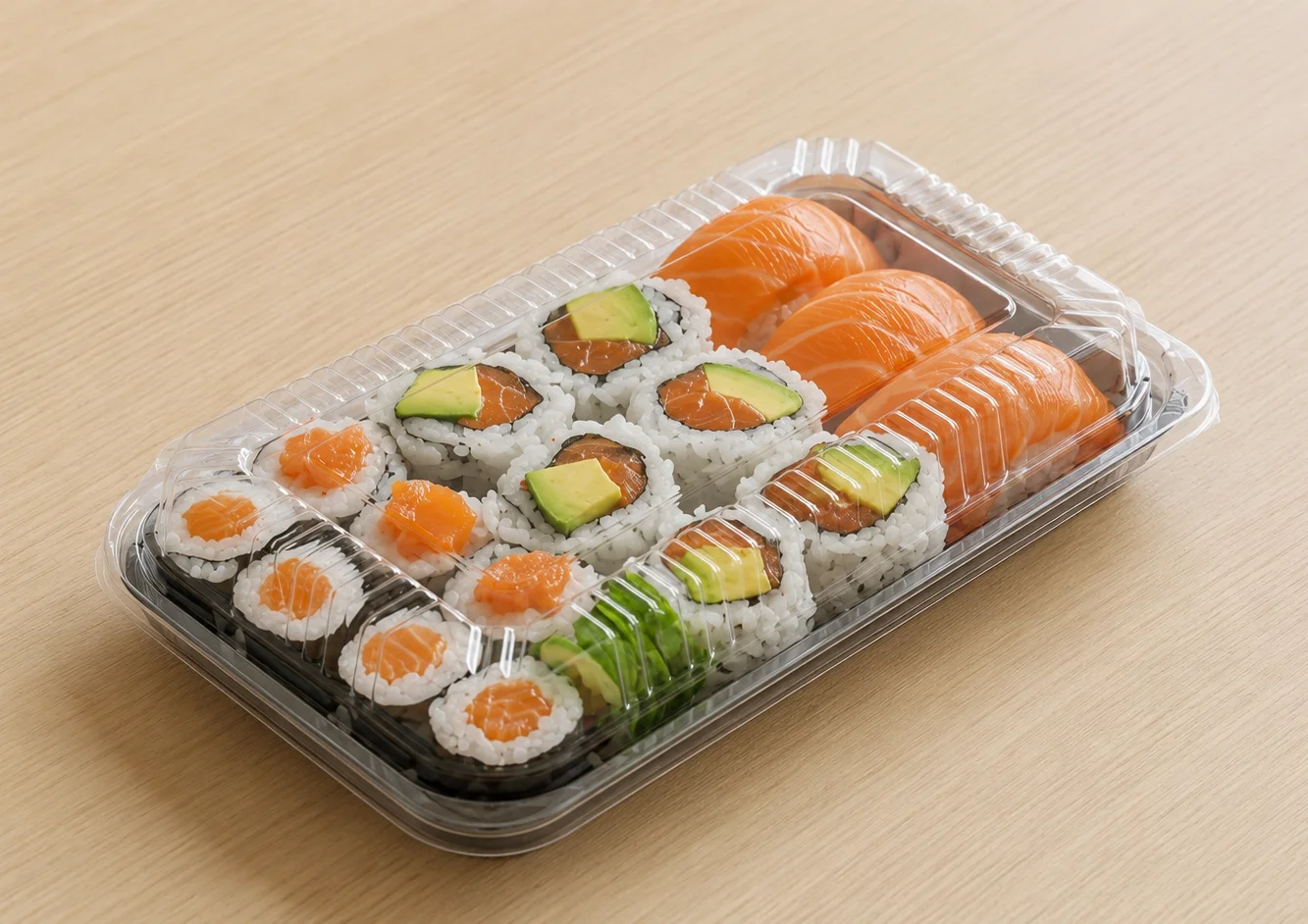 Salmon Mania specialty sushi dish at Sushi Kuni Japanese restaurant Winnipeg St. Boniface